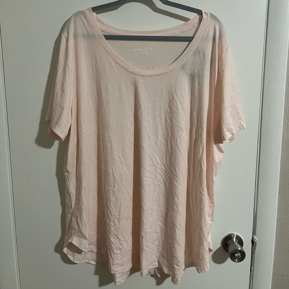 Ava & Viv Light Pink Short Sleeve Tee